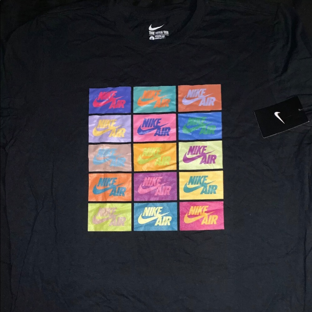 nike tee shirt Black With Different Color Nike